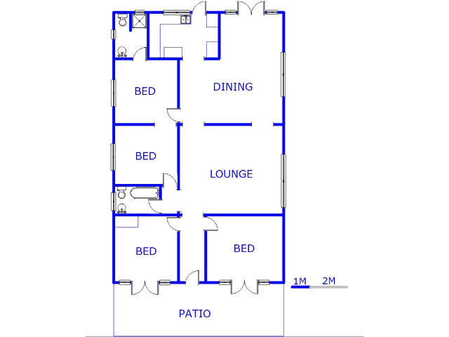 Floor plan of the property in Brixton