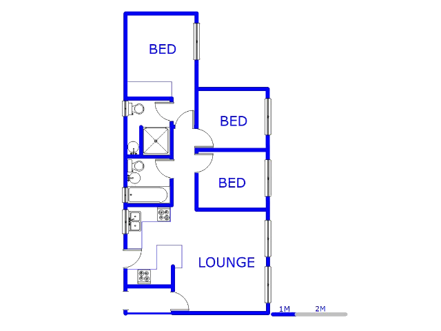Floor plan of the property in Lufhereng