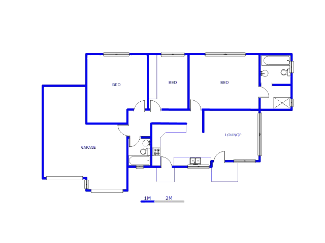 Floor plan of the property in Benoni