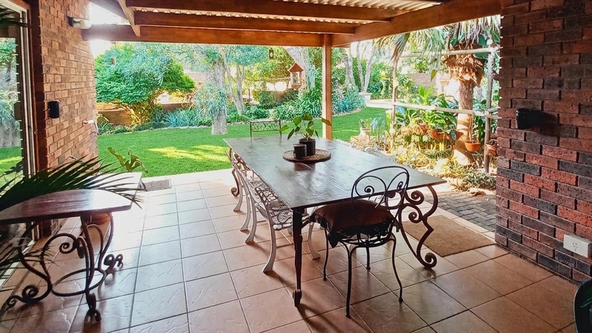 Patio of property in St Lucia