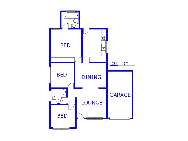 Floor plan of the property in Meadowlands