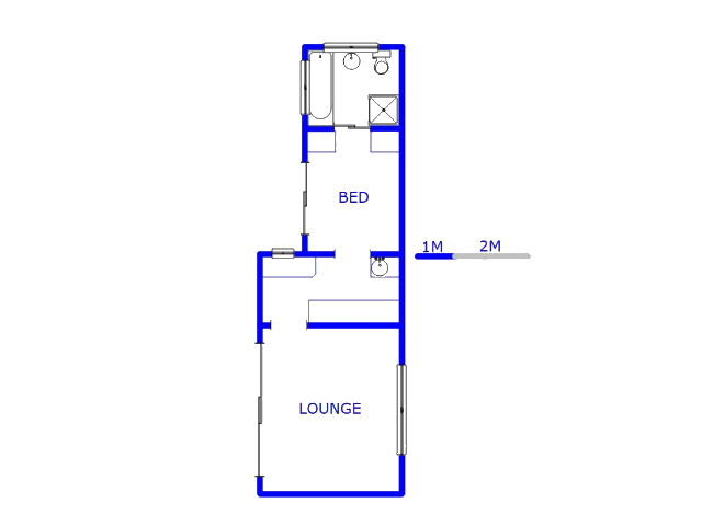 Floor plan of the property in Ferndale - JHB