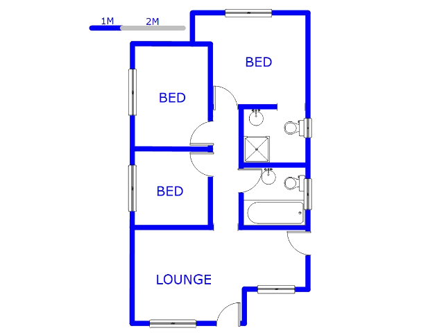 Floor plan of the property in Heidelberg - GP