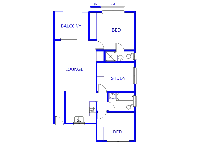 Floor plan of the property in Parkrand