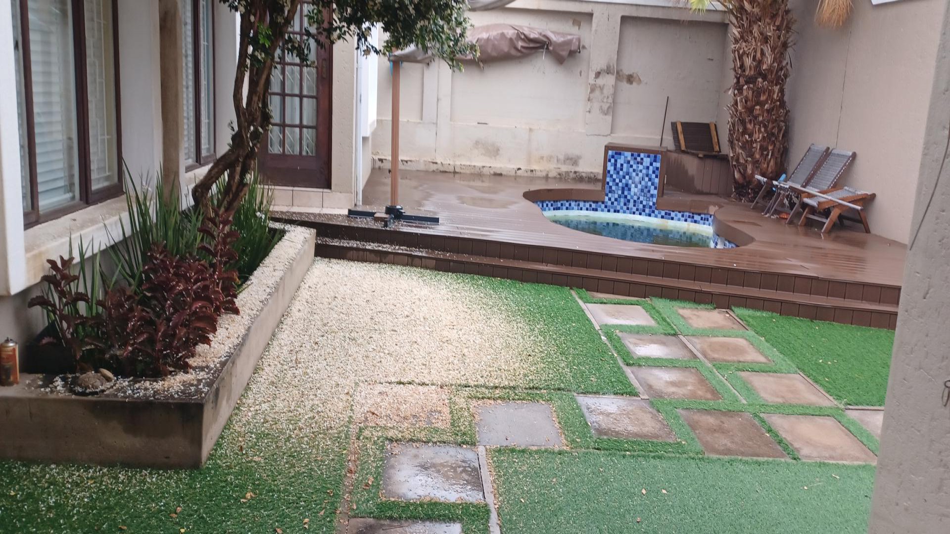 Backyard of property in Lone Hill