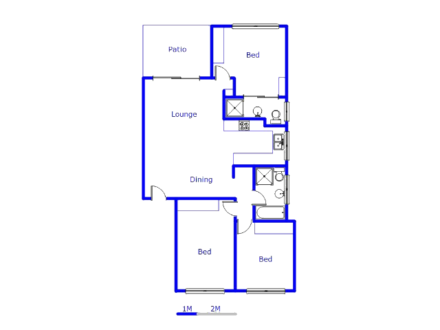 Floor plan of the property in The Blyde Pretoria