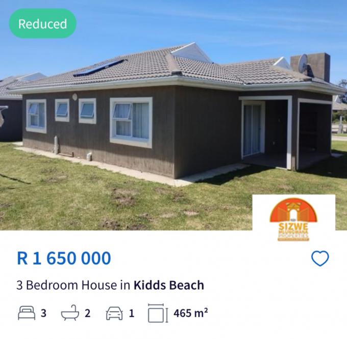 3 Bedroom House for Sale For Sale in Kidds Beach - MR724378