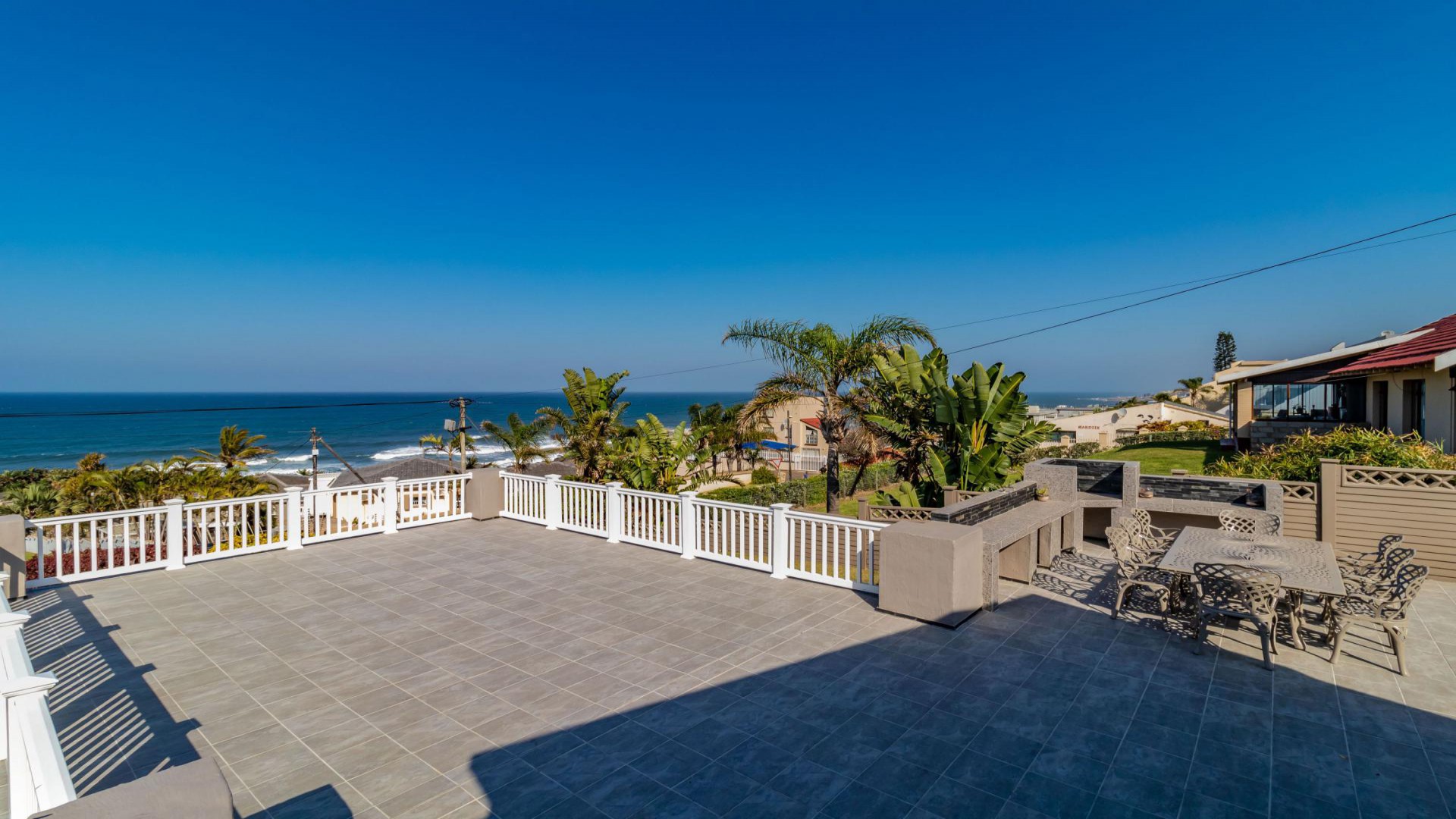 Patio of property in Manaba Beach
