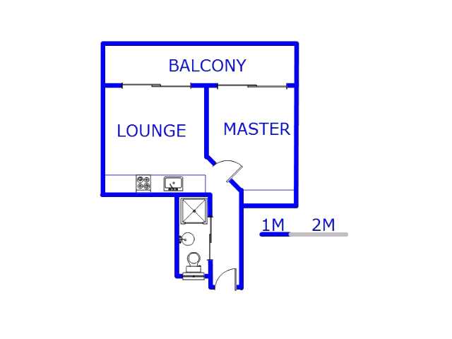 Floor plan of the property in Fourways